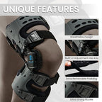 Comfyorthopedic Men & Women OA Unloader Knee Brace, Medial Arthritis Pain & Osteoarthritis Offloader, Bone on Bone Cartilage Joint Support, L1851 L1843 Upgraded Built-in Hex Key, Right Fits Up to 32in Plus Size Thigh