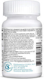 Quality Choice Iron High Potency Slow Release Tablets, 45mg, 60 Tabets Each (Pack of 2)