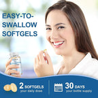 BEWORD Multi Collagen Softgels for Women & Men, 60 Capsules - Type I,II,III,V,X Hydrolyzed Collagen w/Vitamin C & Hyaluronic Acid - Supports Skin, Hair, Nails, Joints - Grass-Fed, Non-GMO, 1 Pack