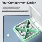 DUBSTAR Small Pill Box,Pill Case,Pill Organizer,Travel Portable Pocket Pill Box Medicine Organizer,Daily Pill Container for Purses Compact Travel Medicine Holder for Vitamins Medication Black