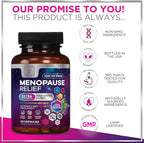 Menopause Supplements for Women - Hot Flash Night Sweats & Menopause Relief Pills - Probiotic Blend 8 Billion CFU Per Serving with Dong Quai & Black Cohosh - Vaginal, Digestive Support - 60 Capsules