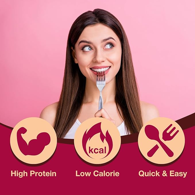 ProtiDIET High Protein Spaghettini Bolognese with Soy Chunks Sauce Mix, Low Fat, Low Sugar, Quick and Easy-to-Prepare Microwavable Protein Pasta to Support an Active Lifestyle -7 Pouches Per Box