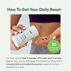 Daily Boost for Women & Men 3-in-1 Metabolism, Focus & Steady Energy Support | 7-Keto DHEA, Green Tea Caffeine, CoQ10 & Ginseng | 90 Capsules