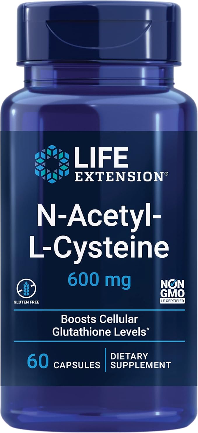 Life Extension N-Acetyl-L-Cysteine (NAC), Immune, Respiratory & DHEA 25 mg – Supplement for Hormone Balance, Immune Support, Sexual Health, Bone & Cardiovascular Health