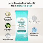 Nurture XL Ultra Thick Body Wipes for Adults w/Aloe | 120 Extra Large Disposable Cloth Wet Cleansing No Rinse Bathing Washcloths, Waterless Shower | Bath Wipe for Women, Men & Elderly