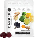 Barker Wellness Immunity Gummies with Vitamin C, Zinc, Elderberry, Turmeric & Ginger for Daily Immune Support | Vegan, Sugar-Free, Lemon-Lime Flavor | Seasonal Wellness Essentials, 60 Count