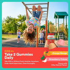SmartyPants Kids Bone Support 4-in-1 Gummies with Calcium, Vitamin D3, K2 & Phosphorus for Growing Bones, Strawberry Mango, 60 Count (30 Day Supply)