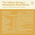 Proper, The Yellows Metabolism and Energy Boost, Sugar Free Energy Drink Powder with 100mg Caffeine. No Creatine or Beta-Alanine. 15 Servings, Pineapple Mango Drink Mix for Men and Women