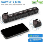 Extra Large Weekly Pill Organizer fot Travel, 7 Day Pill Organizer and Box, Large Compartments Daily Pill Case AM PM, 14 Day XL Medication Organizer Dispenser for Fish Oils, Vitamin Holder Supplement