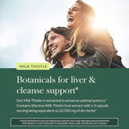 Gaia Herbs Milk Thistle - Liver Supplement & Cleanse Support for Helping to Maintain Healthy Liver Function* - 60 Vegan Capsules (20 Servings)