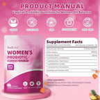 2pack Vaginal Probiotics Gummies for Women, Feminine Balance pH Gummies for Healthy Odor, Yeast Balance & Flora + Vitamin C for Immune Support -Pineapple (90Ct/ Pack)