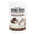 NaturesPlus SPIRU-TEIN, Cookies & Cream - 1.15 lbs - Plant-Based Protein Shake - Non-GMO, Vegetarian, Gluten Free - 15 Servings