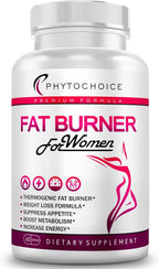 Fat Burner for Women with Raspberry Ketones, Green Tea & African Mango – Best Diet Pills that Work Fast for Women, All-Natural Weight Loss Supplements Supports Metabolism & Belly Fat Burn, 60 Capsules