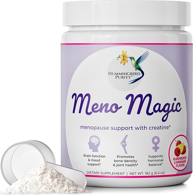 Meno Magic Menopause Support Drink – Raspberry Lemonade with Creatine, Herbs & Vitamins | 30 Servings