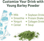 YAMAKAN Young Barley Grass Powder with Added Greens & Fiber Blend for Women & Man, Super Greens Powder with Grass Juice & Fiber for Inner Balance, Made in Japan, 7 Portable Sachets