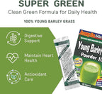 Yamamoto Kanpoh YAMAKAN Young Barley Grass Powder, Grass Juice for Gut Health & Vitality, Rich in Vitamins & Minerals for Women & Men, Super Greens Powder, Non GMO, Gluten-Free & Vegan, 44 Count