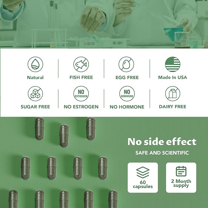 Body Deodorizing Supplement, Natural Internal Odor Control Pills for Men & Women, Chlorophyll Capsules for Skin, Breath and Gut Health (60 Capsules)