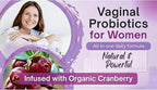 Feminine Probiotics for Women–Vaginal Odor Flora Control & pH Balance, 100 Billion CFU, 32 Strains, Organic Cranberry Extract + D-Mannose Prebiotic for Healthy Gut UTI PMS Yeast Support. 60 Vegan Caps