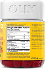 OLLY Extra Strength Daily Energy Gummy, Caffeine Free, 1000mcg Vitamin B12, CoQ10, Goji Berry, Adult Chewable Supplement, Berry Yuzu Flavor - 60 Count