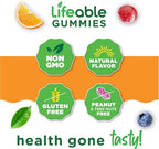 Lifeable Collagen Peptides Gummies | 100mg with Vitamin C | Great Tasting Collagen Supplements | Vegetarian Hair Skin and Nails Gummies | Collagen Gummies for Adults, Men, Women | 90 Gummies