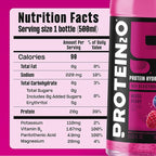 Protein2o Hydration Drink - 2-in-1 Liquid Clear Whey Protein Isolate and Electrolyte Drink - 20g Protein, Vitamins B5, B6 - Post-Workout Recovery - 16.9 Fl Oz - 12 Count Mixed Berry