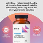 PureFormulas Joint Care + - Premium Joint Support Supplement with Hyaluronic Acid, Glucosamine, MSM, Green Lipped Mussel, Turmeric & More - Non-GMO Formula for Adults (120 Capsules)