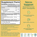 Charlotte's Web Stress Support Mushroom Gummies w/Reishi, Ashwagandha, Rhodiola Rosea Supplement — Natural Supplement — Strawberry-Flavored Ashwagandha Gummies (30 Servings)