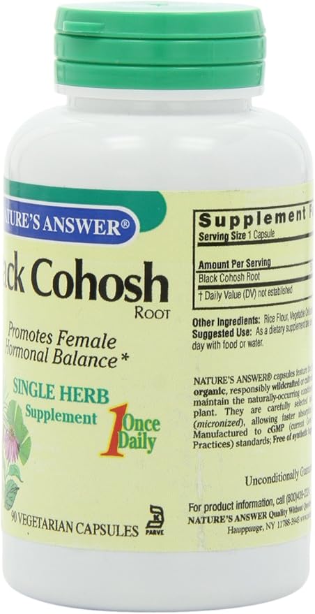 Nature's Answer Black Cohosh Root, 90-Count