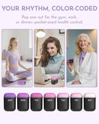 Weekly Pill Organizer 2 Times a Day, 7 Day Travel Medicine Pill Organizer with Moisture-Proof Silicone Lid, AM PM Daily Pill Box for Vitamins & Supplements, Aesthetics Pill Case(Purple)