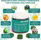 Super Revive Gummies for Hair Loss - Sea Moss Gummies with Vitamin C, E, Aloe Vera & Pearl Powder Glow, Promotes Thicker, Fuller & Stronger Hair - 60 Count