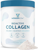 WONDERCOW Collagen Peptides Powder w/Bovine Colostrum, Naturally-Sourced Hydrolyzed Bone Collagen Powder, Hair Skin Nail & Joint Support,Type I & III Grass-Fed Collagen Supplements for Women & Men