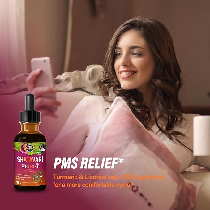 Shatavari (Shitabari) Root Extract Liquid Drops for Women Menopause Support & PMS Relief. All-in-1 Herbal Supplement Tincture for Female Balance w/Dong Quai & Black Cohosh.2oz