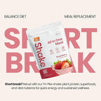310 Nutrition All-In-One Meal Replacement Shake Powder - Plant-Based Protein Smoothie Blend w/High Fiber, Probiotics & Adaptogens - Low Carb, Vegan, Keto & Paleo Friendly - Strawberry - 28 Srv
