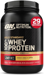 Optimum Nutrition Gold Standard 100% Whey Protein Powder, French Vanilla Creme, 2 Pound (Packaging May Vary)