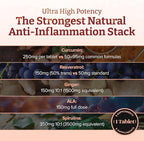 INFLAMMEASE Ultra Complete 1305mg – 90 Tablets (Turmeric Extract, Curcumin, Spirulina, Alpha Lipoic Acid, Resveratrol & Ginger Extract) – 3 Month Supply