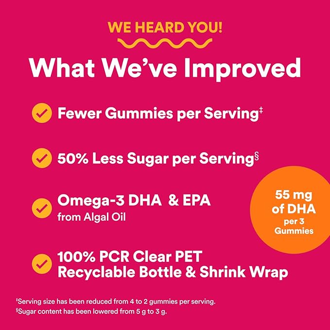 SmartyPants Women’s Multivitamin Gummies, Omega 3 DHA/EPA, Methylfolate, CoQ10, Vitamin D3, C, B12, B6, A, K, Zinc, Three Fruit Flavors, 90 Count (30 Day Supply)
