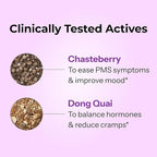 HUM Hormone Balance for Women, Supplement for Women's Health with Chasteberry & Dong Quai, Support for PMS Symptoms, Cramps, Irritability, Hormonal Balance, Monthly Support, 60 Capsules