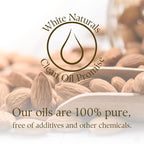 White Naturals Sweet Almond Oil for Hair and Skin, 100% Pure and Natural Cold Pressed, Hexane Free, Skin Moisturizer, Nails, Massage, Carrier Oil