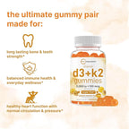 Micro Ingredients Vitamin D3 K2 Gummies, 120 Count | 5,000 IU Vitamin D + 100 mcg K2 MK-7 | Bone, Immune & Heart Health Supplements* | Sugar Free Golden Passion Fruit Flavor | Non-GMO, Gluten Free