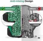 HIONXMGA Large Pill Dispenser with 7 Compartments, Portable Pill Bottle Organizer for Travel, Anti-Mix Supplement Organizer Easy Twist Wide-Opening, BPA-Free Pill Box Container, Black-Translucent