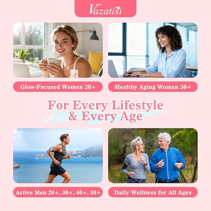 Sugar Free Collagen Gummies for Women Men, Multi Collagen Peptides Gummies Type I II III V X with Biotin Vitamin A B C D E for Hair Skin Nails, Strawberry Flavor, 60 Count
