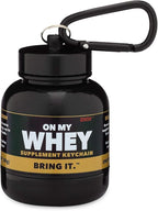 OnMyWhey - Protein Powder and Supplement Funnel Keychain, Portable to-Go Container for The Gym, Workouts, Fitness, and Travel - TSA Approved, Combo 2-Pack w/ 1 Modern & 1 Classic