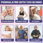 Menopause Supplements for Women, Sugar-Free, 16-in-1 Menopause Relief with Black Cohosh & Ashwagandha, 20 Billion CFU Probiotics, Hormone Harmony for Women, Night Sweats & Mood Swings, 60 Gummies