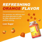 Turmeric Curcumin Gummies 500mg for Adults, with Black Pepper, Ginger Root, Vitamine C, Low Sugar Fruit Gummies, Orange Flavor - 60 Counts