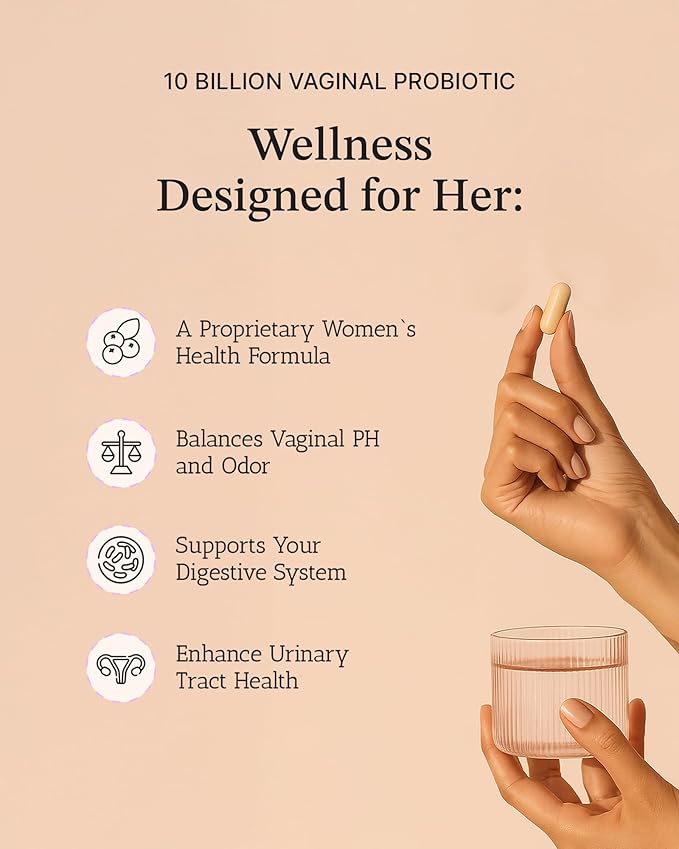 Vitamin Bounty Women's Pro-Daily Probiotic - Supports Vaginal, Digestive & pH Balance, 10 Billion CFUs, 5 Strains + Cranberry - 2 Pack of 60 Capsules
