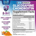 Glucosamine Chondroitin MSM Complex - 3X Strength Joint Support Supplement with Glucosamine Sulfate, Turmeric, Boswellia - For Cartilage, Mobility & Flexibility - Bottled in USA, 120 Capsules