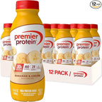 Premier Protein Shake, Bananas & Cream, 30g Protein, No Added Sugar, 24 Vitamins & Minerals to Support Immune Health, 11.5 fl oz, 12 Pack
