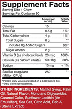 BariatricPal Sugar-Free Calcium Citrate Soft Chews | 500mg with Vitamin D & Probiotics | Caramel Apple | 90 Count (1 Month Supply)