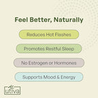 UTIVA Menopause Relief | Hormone-Free Menopause Support | Natural Multi-Symptom Relief | Helps Reduce Hot Flashes & Night Sweats | Mood Balance & Joint Support | Estrogen Free, 30 Vegi Capsules