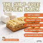 Protein Crispy Rice Treats, 15g Protein, 3g-7g Net Carbs, Low Carb, Fluffy, Soft, Chewy, Gluten Free, High Fiber, Keto-Friendly, No Aftertaste (Fluffy Peanut Butter, 3 Pack)